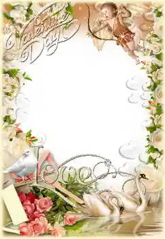 Fotoefekt nga kategoria Kartolina për Ditën e Shën Valentinit № 130714. Mbishkrimi në kornizë: Gëzuar Shën Valentinin!